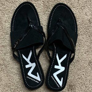 Anne Klein Sport Black Wedge Sandals